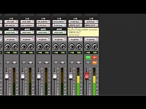 Pro Tools How to route an output to multiple places.