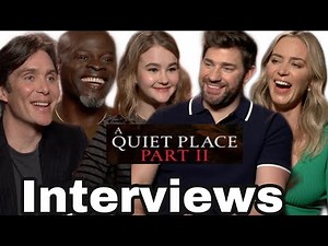 A QUIET PLACE PART II CAST INTERVIEWS! JOHN KRASINSKI, EMILY BLUNT, CILLIAN MURPHY, DJIMON HOUNSOU