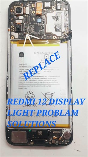 REDMI 12 4G DISPLAY LIGHT PROBLAM SOLUTIONS #redmi124g #repair #solution #smartphone #shorts