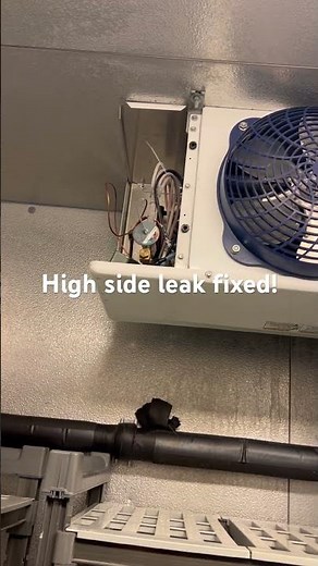 Walk-in freezer down? Found & fixed a high-side leak 💨❄️