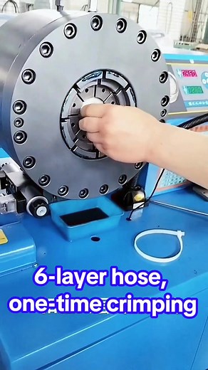 Strong force crimping machine KM-91C6 #hosecrimpingmachine #hoseassembly #hydraulichose #kangmai | Karen Wang