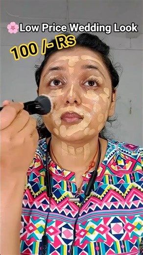 ₹100 Wedding Makeup Challenge 😱 Budget Bridal Look