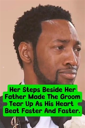 Her Steps Beside Her Father Made The Groom Tear Up As His Heart Beat Faster And Faster. #wedding