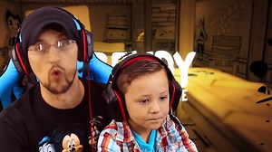 EVIL MICKEY MOUSE!--! BENDY & THE INK MACHINE- Chapter 1 FGTEEV 2 Scary Kids Gameplay Jump Scares