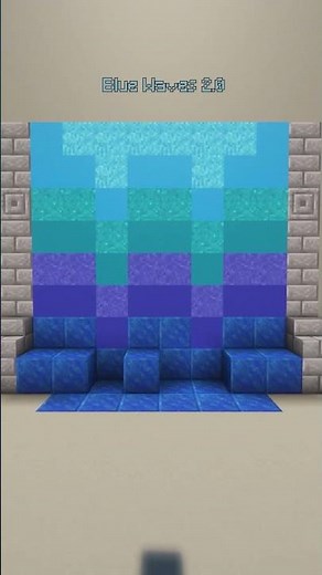 Minecraft Wall Design : Blue Waves 2.0