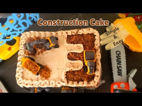 easy construction cake a healthier home-baked treat | Simple & easy construction Cake at home