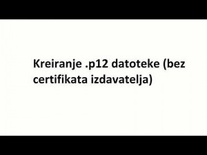 SSL OpenSSL certifikati p12 convert