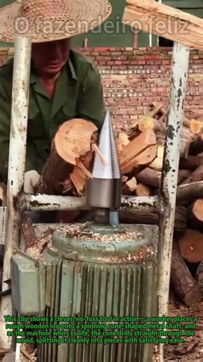 Oddly Satisfying Firewood Splitting Machine! 3