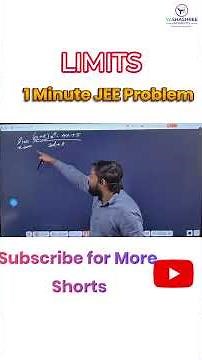 JEE PYQ: Find the Value of ‘a’ Using Limits! 🔥 Fast 1-Minute Solution