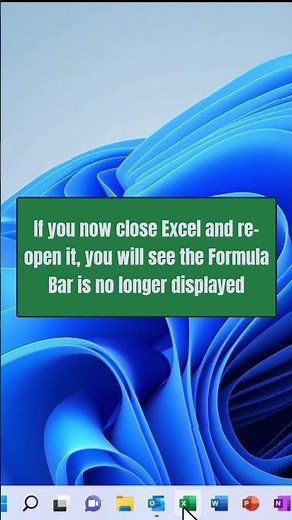 Show Formula Bar in Excel #shorts