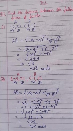 10 class math chapter 7 exercise 7.1 Q1, Q. 2 #ytshorts #math10thclass