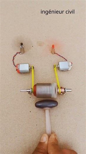 How to Make a Powerful DIY Hand-Powered Electric Generator | Simple Science Experiment