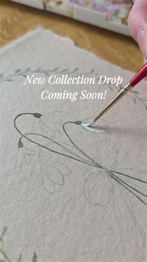 I am working on a new collection of original paintings that will be released really soon!! #snowdrop