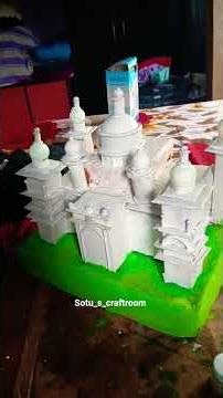 Victoria memorial 3D model making for school project #school #schoolproject #Victoriam