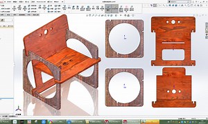 用SolidWorks设计一把创意拼接座椅