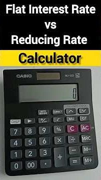 Flat Interest Rate vs Reducing Rate On Calculator Trick | Calculator Trick | #shorts #maths #emi #yt