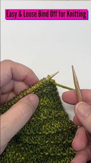 Knit two together through the back loop bind off is my favorite bind off for knitting. #knitting