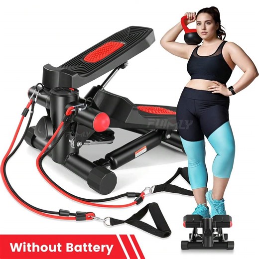Exercise Stepper, Small Pedal Machine, Specially Designed For Family Sports. Portable, Quiet To Use, Hydraulic Fitness Stairs With Resistance Bands, Calorie Counts Can Weigh Up To 330lbs.Fitness Essentials, Without Battery | SHEIN USA