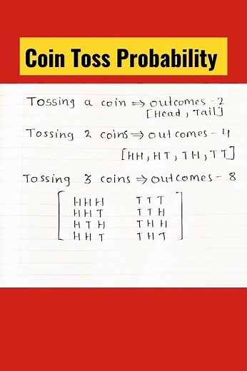 #probability#coins#coin toss probability#outcome when coins are tossed#mathshorts #viral #class10