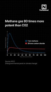 Methane - an exceptionally powerful greenhouse gas - usually lasts about 12 years in the atmosphere, compared to centuries with carbon dioxide. But its levels today are nearly three times higher than in the pre-industrial era, begging the question: are we overlooking methane to reach our climate goals? Learn more about the primary sources of methane and what can be done to reduce its emissions via the link in bio. | The National