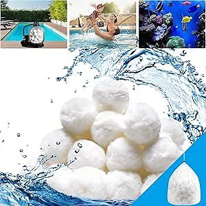 3.1 lbs Pool Filter Ball for Sand Filter Pump for Above Ground Pool, Eco-Friendly Reusable Fiber Filter Media Ball for Swimming Pool Sand Filters (Equals 100 lbs Pool Filter Sand)