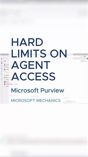 Block labeled files from agent access in real time — no policy bypass, no data leak. See how it works using Microsoft Purview as part of Agent 365. https://t.co/wpcgXzFfe1 Keep AI agents inside your data security policies with Agent 365. Block agent access to labeled files at runtime, stop sensitive data from leaving in agent-drafted emails, and catch agents that cross conduct lines using the same Microsoft Purview controls you already run for users. Map every risky agent action in Insider Risk 