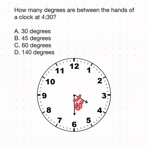 Calculating Angles Between Clock Hands at Specific Time