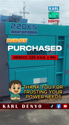 🎉 Success! Another brand new Denyo 220 kVA generator SOLD and ready to deliver power you can trust ⚡💼 Looking for a reliable Japan-made diesel generator? 📍 Visit us in Carmona, Cavite 📩 DM us now to inquire or book an appointment! #denyogenerators #220kVA #DieselGenerator #DenyoPh #GeneratorForSale #CarmonaCavite #PowerUpPH #JapanQuality #BusinessReady #TrustedPower #fyp