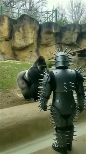 Gorilla vs Human Tank 🦍⚔️ (What Is This Test?!) #shrots