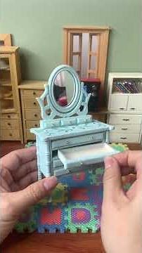 Mini kitchen small makeup cabinet #Mini Kitchen #Mini Food Play #Miniature Food Play