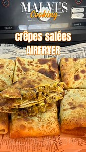 Crêpes salées au AIRFRYER// #crepes #airfryercooking #airfryerrecipes #AirFryerMagic #Airfryer | Malvi’s cooking2