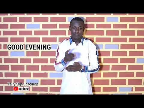 Sign Language sign for "GOOD EVENING" ( ASL )