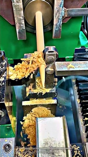 Automated Production of Wooden Spikes on a Lathe