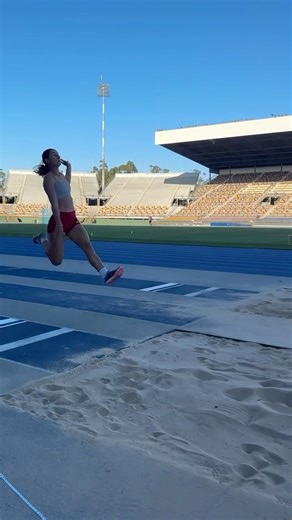 Slow-mo Hitch kick perfection power, rhythm, flight ✨Every takeoff is a step closer to the sand mark