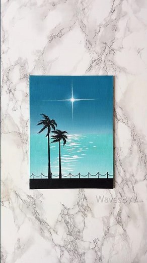 “Hazy Breeze” Easy painting tutorial for beginners #art #acrylicpainting #diy #canvas