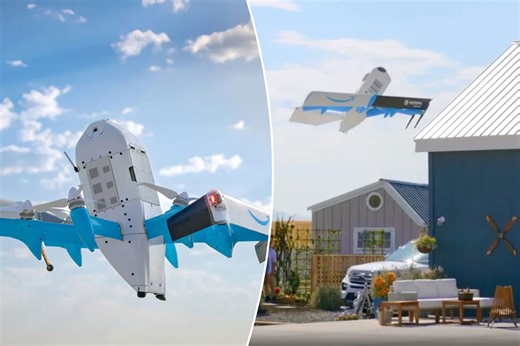 Amazon delivery drone smashes into apartment building, goes up in smoke weeks after collisions halted program: 'Man down'