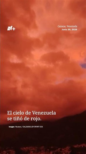 Cielo de Venezuela se tiñe de rojo en Caracas por arrebol