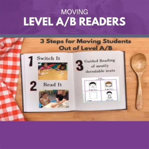 Has this happened to you? You’ve got a Level A/B reader in your classroom, it’s the middle of the year, and you’re both stuck. You’ve tried every activity under the sun, and you’re giving them tons of repetition and using multi-sensory activities left and right. But they’re still at Level A/B…what can you do to prevent this from happening AND how do you move those readers who are still stuck? Check out here on how to move readers out of leve A/B. 👉 readingsimplified.com/moving-level-a-b-readers