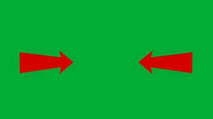 two red arrows with greenscreen