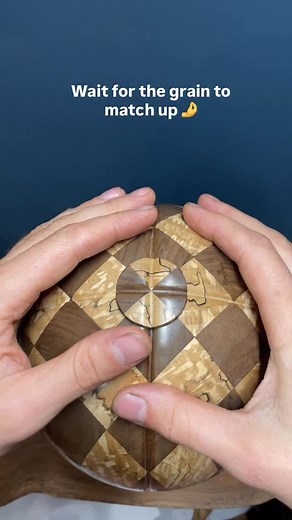 🏉 Hand turned wooden threads - I’m getting a real knack for doing these now and have a few steps I follow to ensure they have this free spin ability. It allows for slight wood movement but I mainly do it because it’s satisfying. This rugby ball is a chessboard design with walnut and spalted beech - I made sure to put the best markings in the centre. #rugbyballurn #threadchasing #woodturning | Matt Underwood Woodturning