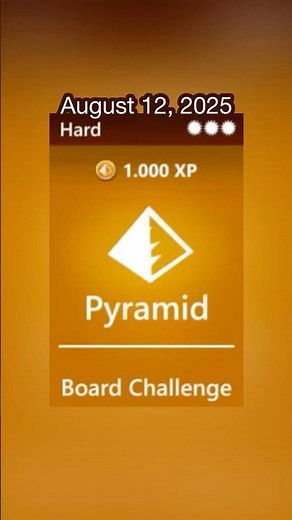 Microsoft Solitaire Collection : Daily Challenge August 12, 2025 - Hard Pyramid