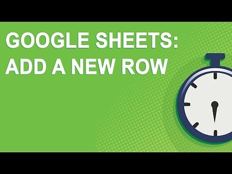 Google Sheets: Add a new row