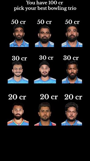 Choose your bowling trio 🔥 #shorts #cricket #cricketlover #bowler