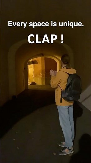 Explore Space Through A Clap. Enrich Your Worldview. #sounddesigner #acoustics #fieldrecordings