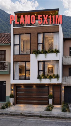 🏠 Diseño simple y funcional para una casa colonial de 5 × 11 m ✅️