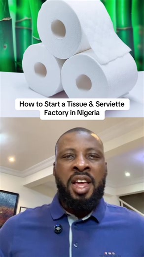 Most people think tissue production is complicated. It’s actually a conversion business, not pulp manufacturing. Machines, power, jumbo rolls, distribution, that’s the real work. If you want the summary PDF that explains the setup clearly, type Tissue in my DM. #NigeriaBusiness #ManufacturingNigeria #FactorySetup #IndustrialBusiness #BusinessEducation