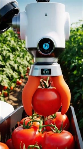 Tomato harvesting with robot #tomata #technology #agriculture