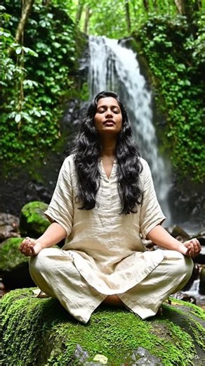 10 Minute Waterfall Meditation 🧘‍♀️ | Stress Relief Nature Sound | Relax Your Mind