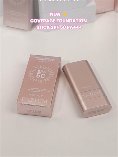 Foundation Stick Pazium Beauty : Available in 2 code : Natural& Warm natural ❤️ Dapatkan Foundation Stick dekat beg kuning‼️ #paziumbeauty #paziumbeautyMY #beautytokshop #beautytok #followandlike #foundationstick #spf50 #foundationstickviral