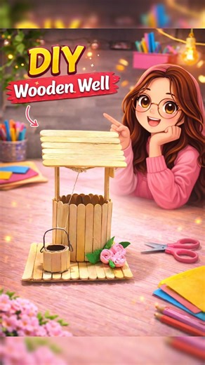💖 DIY Wooden Well Craft | Easy & Useful Craft ✨